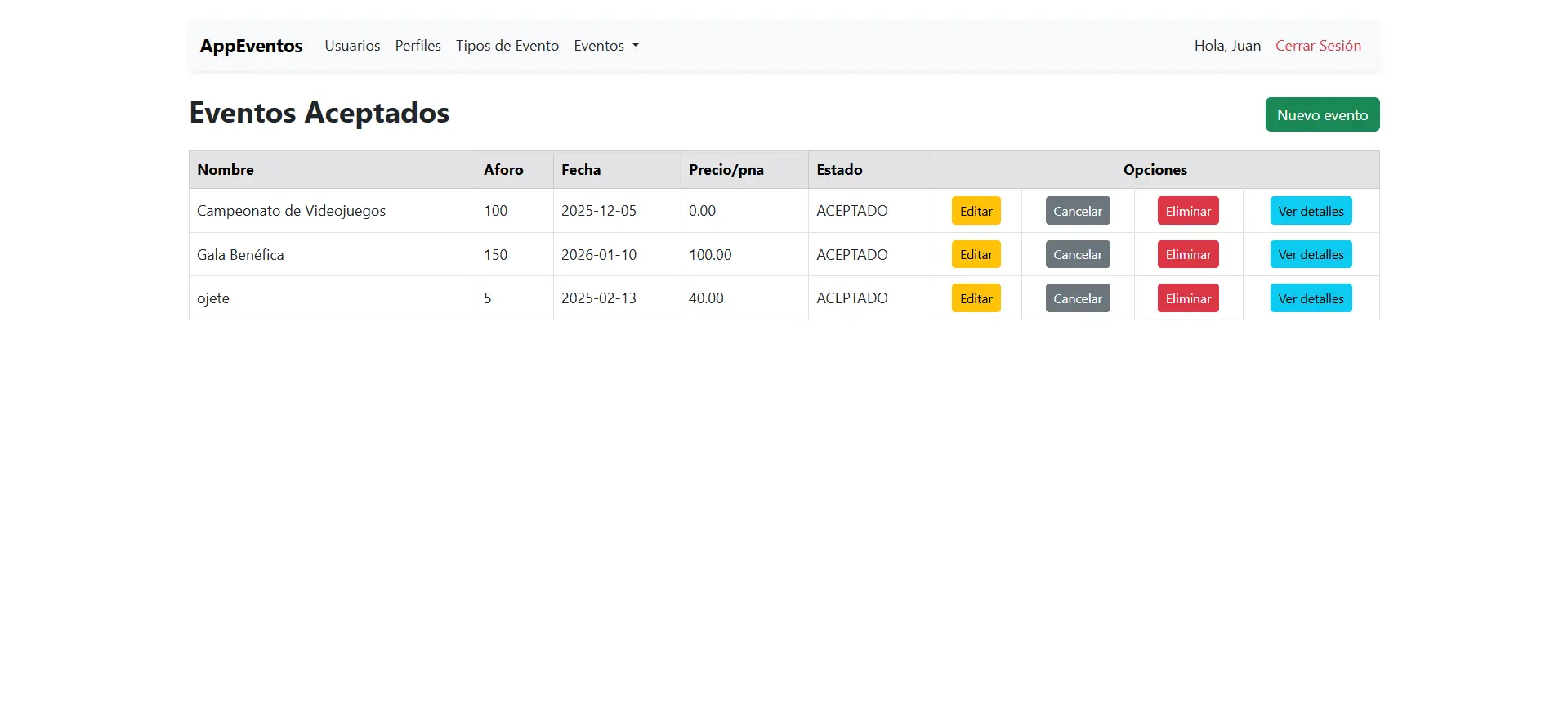 AppEventos - Spring Boot MVC - Imagen 2