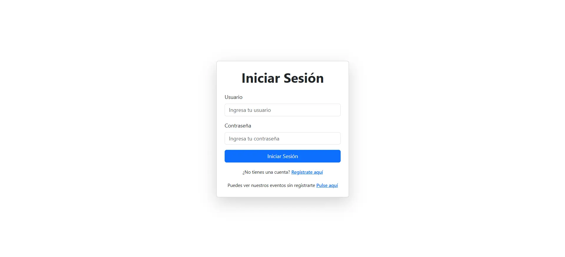 AppEventos - Spring Boot MVC - Imagen 1