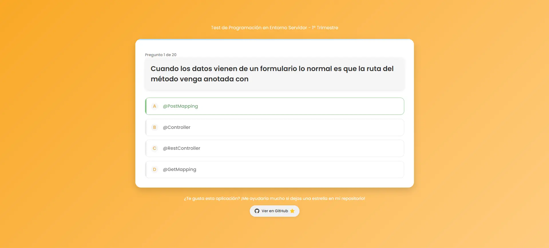 QUIZZ DAW - Aplicación test - Imagen 3